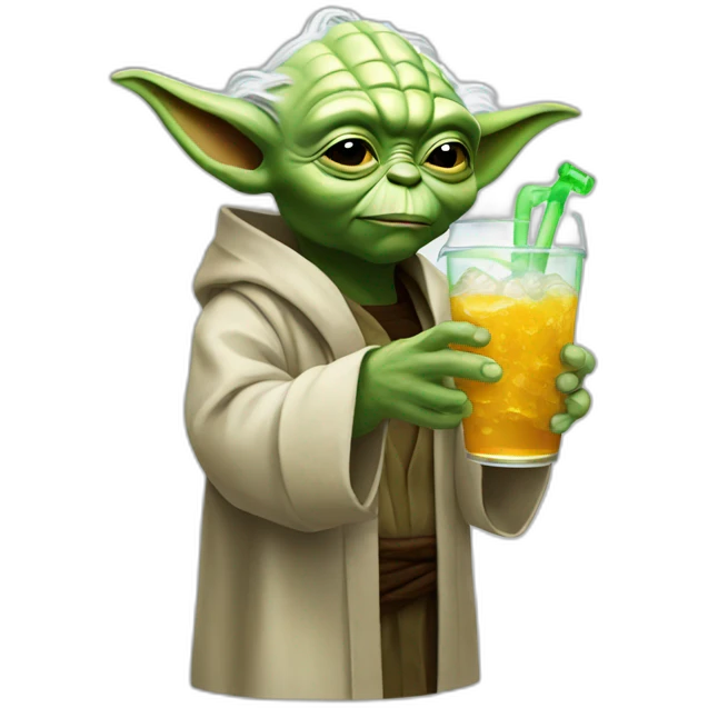 Yoda drink soda emoji