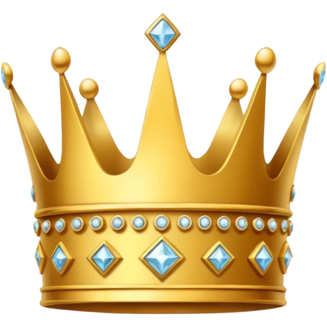 Golden crown with diamonds emoji