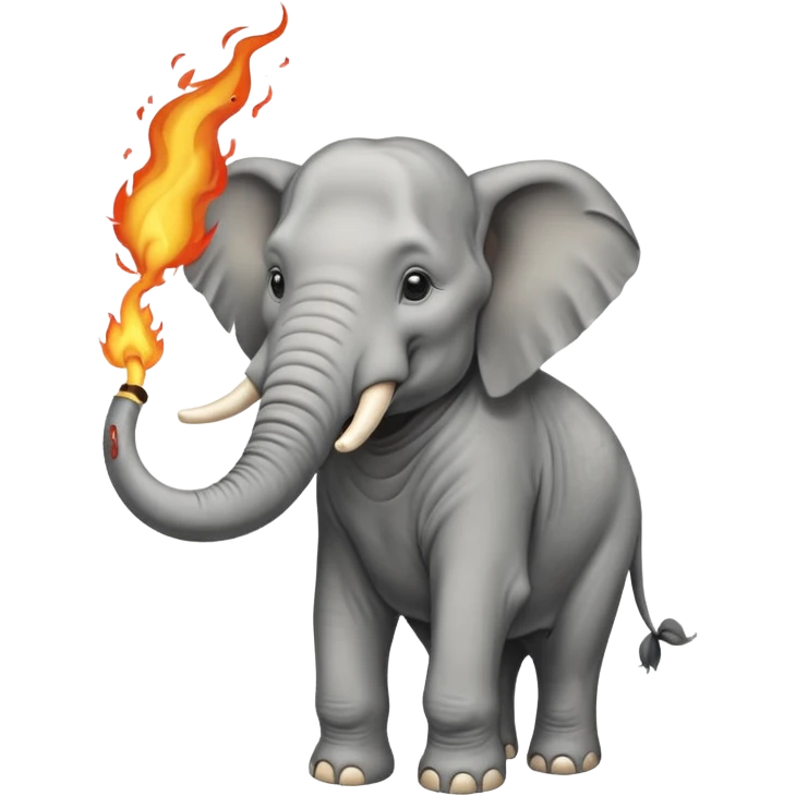 elephant  vintage-circus-performer-spitting-fire emoji