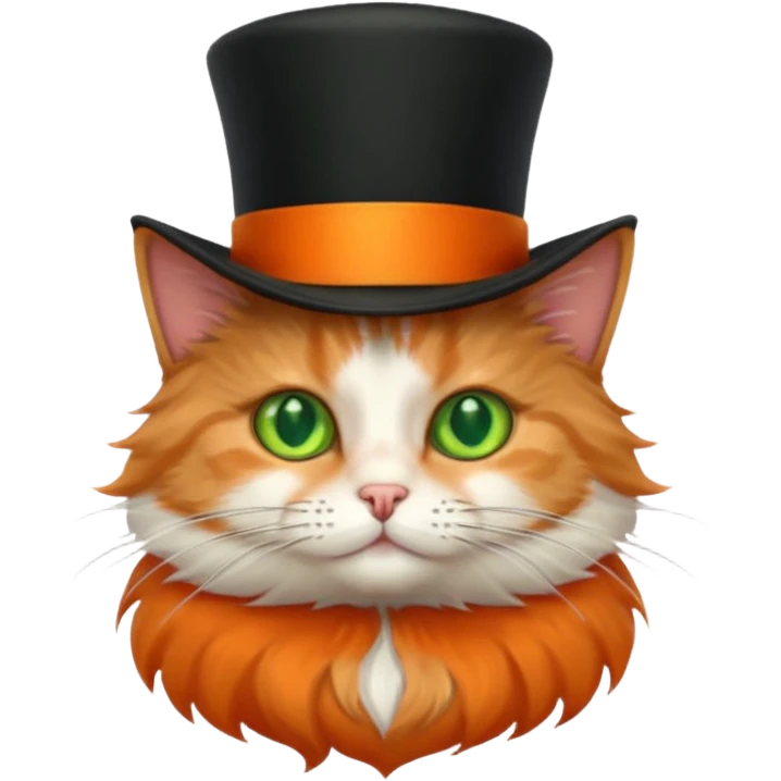 cat wearing a tophat emoji