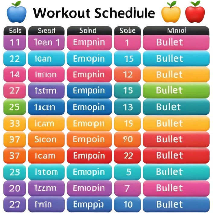 workout schedule emoji