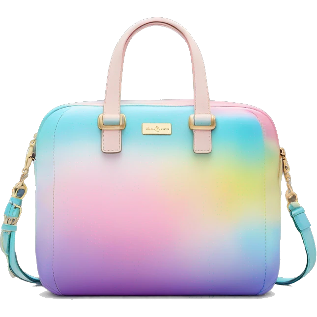 Realistic kate spade pastel tie dye ombre satchel purse emoji