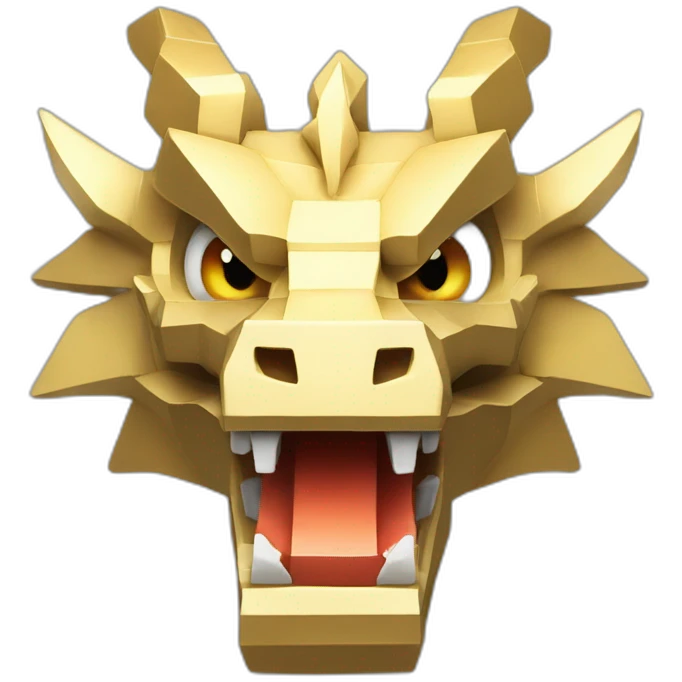 Minecraft Dragon Head Golden Horn emoji