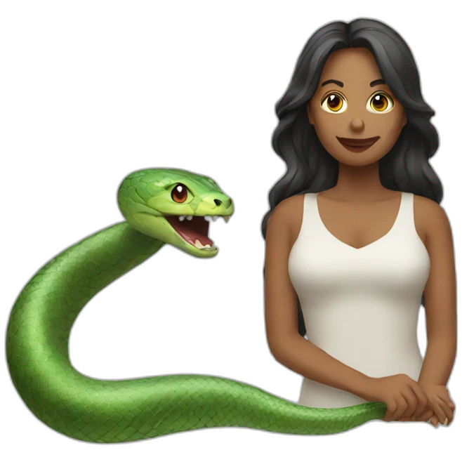 woman with snake hire emoji