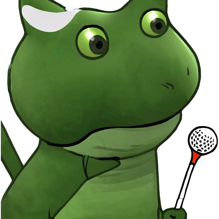 happy cat playing golf on his birthday emoji