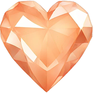 Pale peach diamond heart  emoji