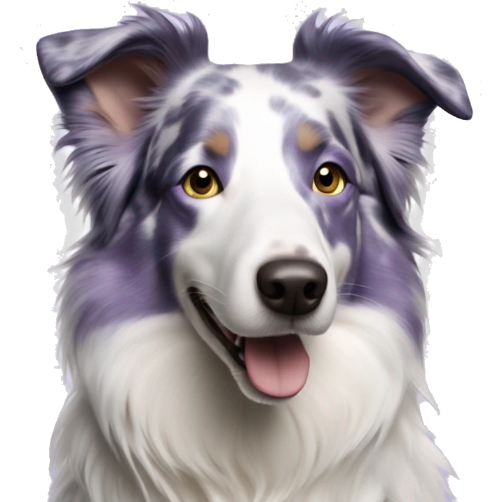 Lilac Merle border collie  emoji