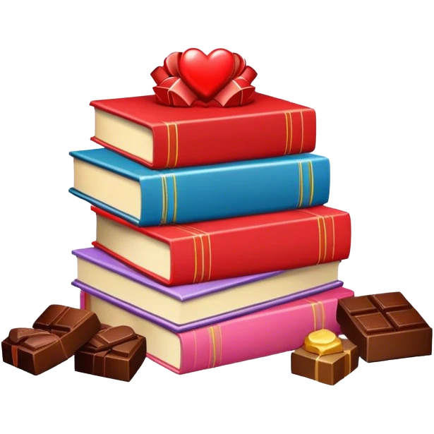 romance books and chocolates emoji