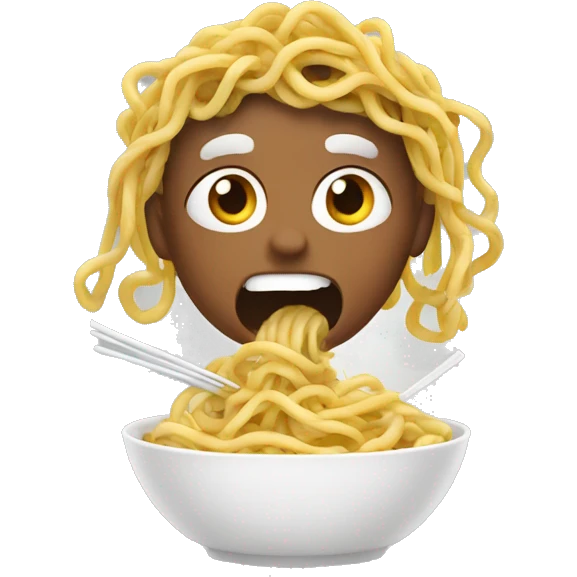 Eating noodle emoji