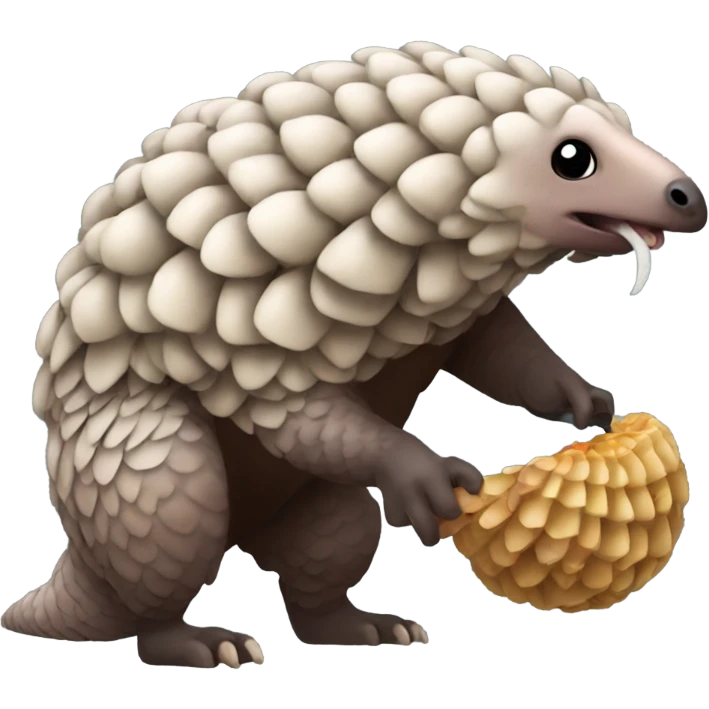Pangolin eating ants emoji