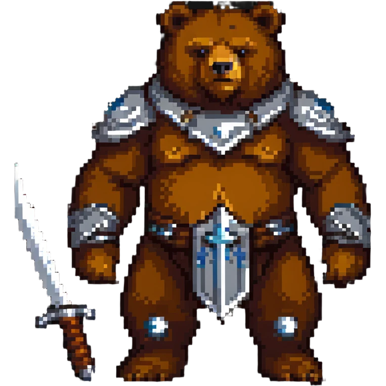 retro giant bear warrior emoji