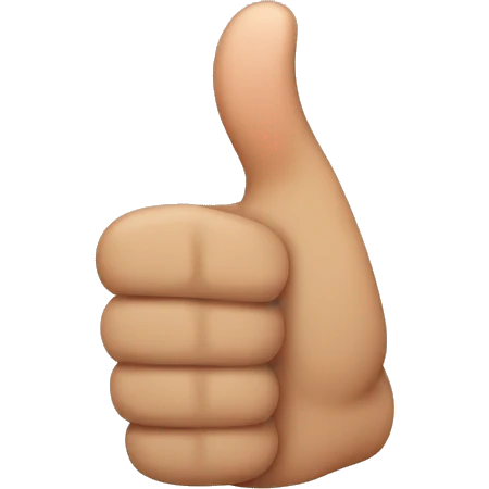 big thumb looks like youtube thumbs up emoji