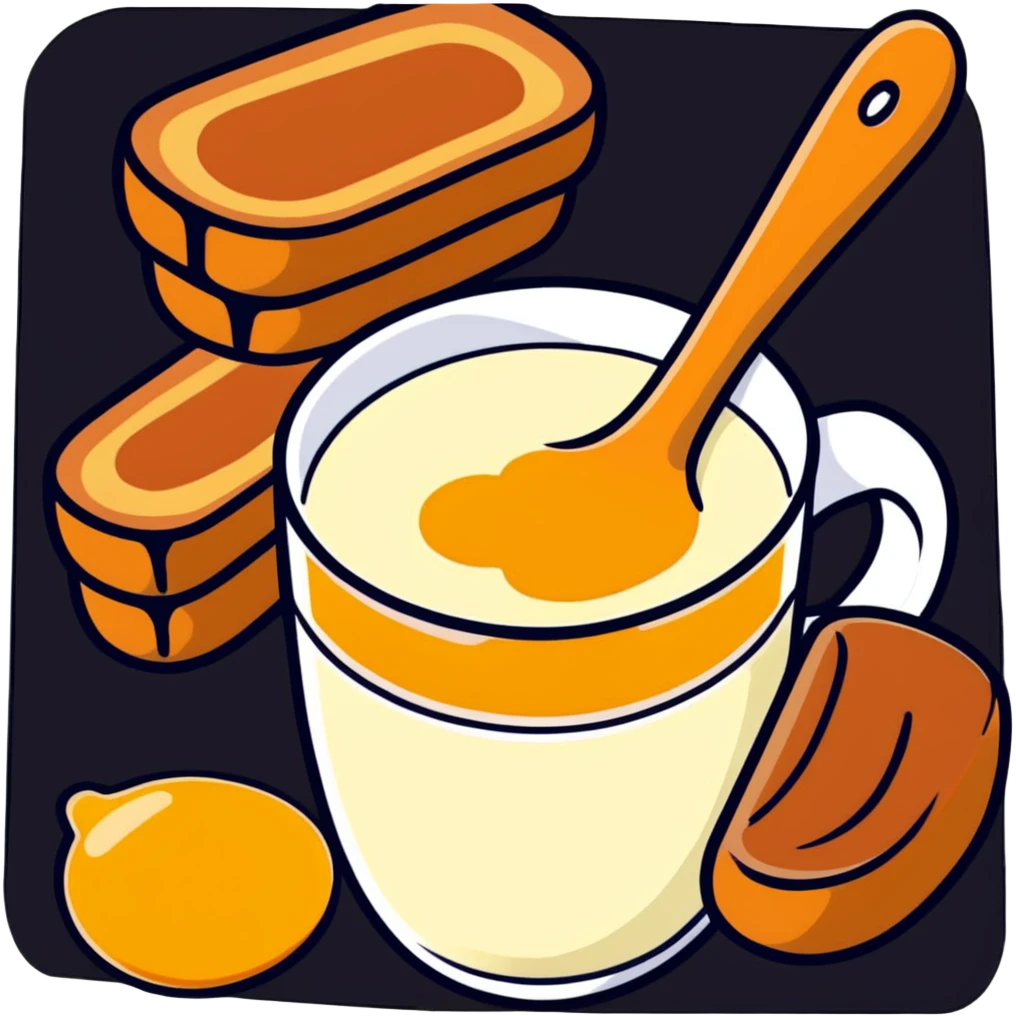 torrijas, Spanish Lenten dessert, bread soaked in milk and honey emoji