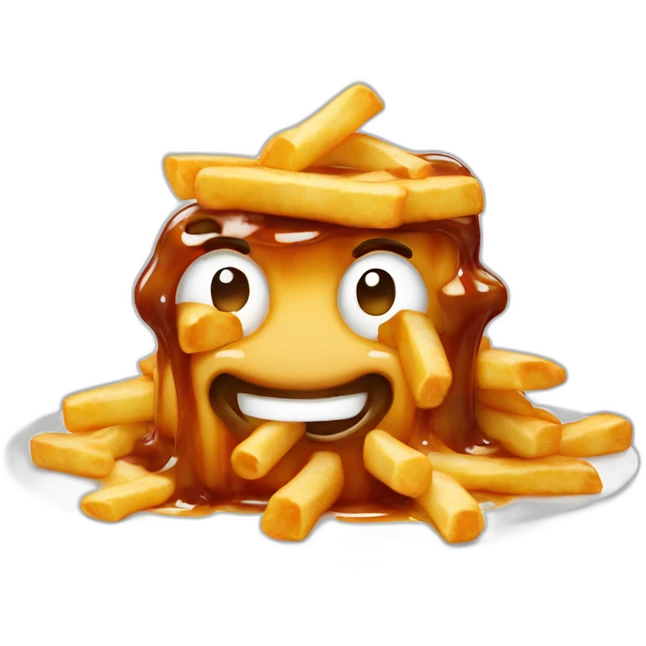 Poutine qui fait un dab emoji