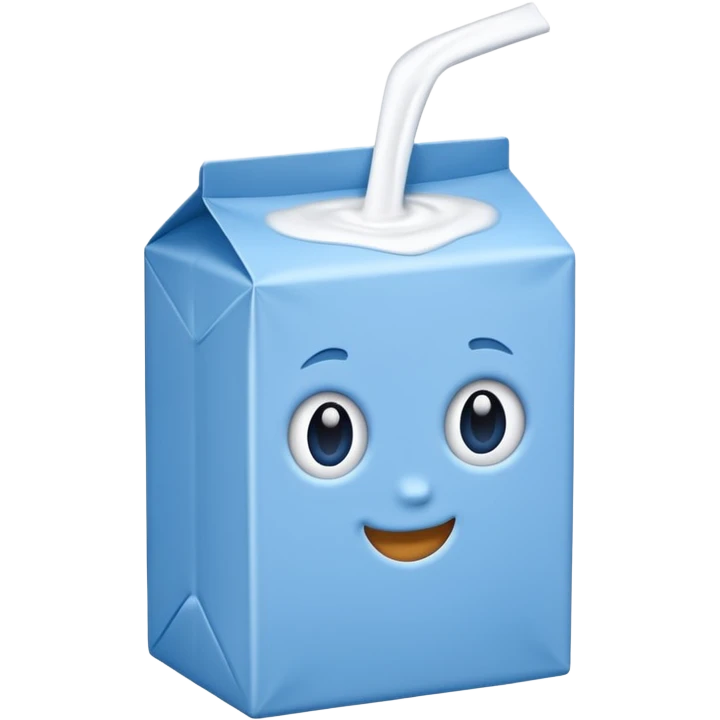 brique de lait sans visage bleu  emoji