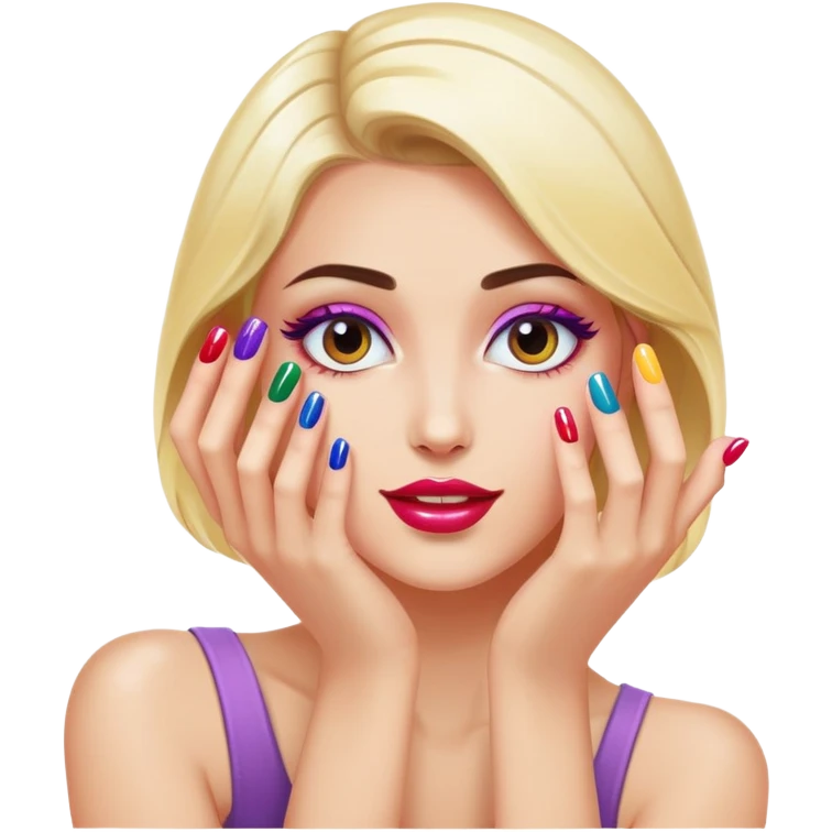 Doing my nails emoji