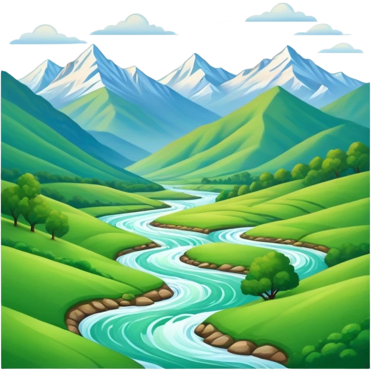 landscape painting on a canvas emoji