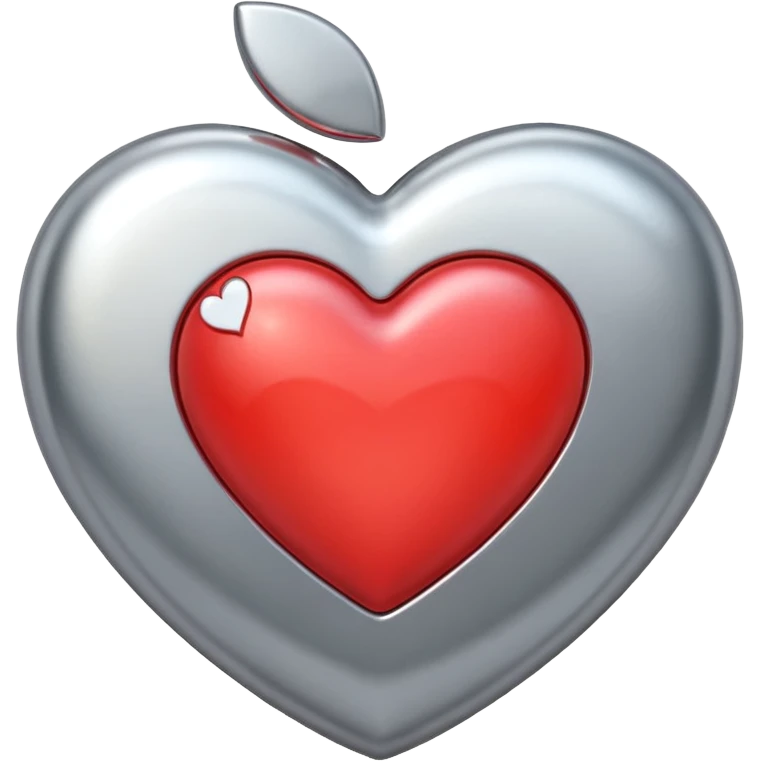 iPhone apple heart emoji chrome  emoji