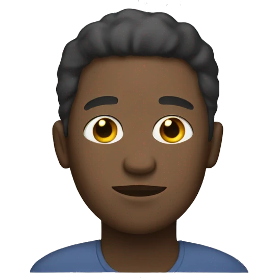 A black man with a paper on his head. Saying dad emoji
