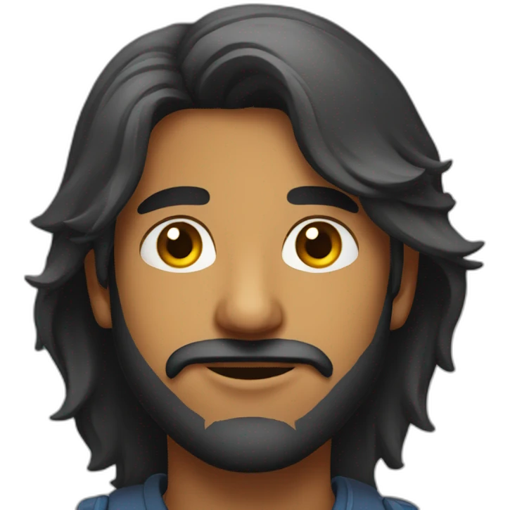 young indian guy in beard emoji