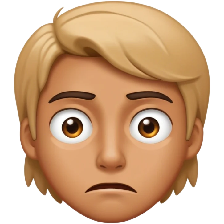 Annoyed filled off face emoji