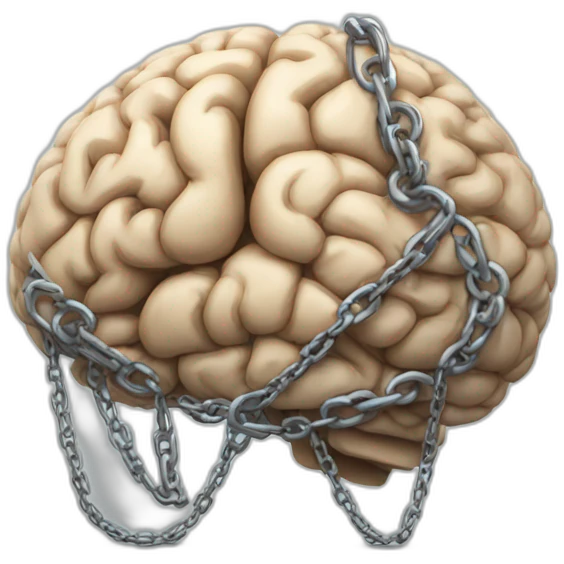 chained brain emoji