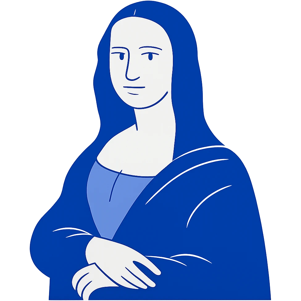 Mona Lisa portrait emoji