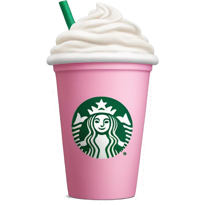 starbucks cup pink drink with cold foam emoji