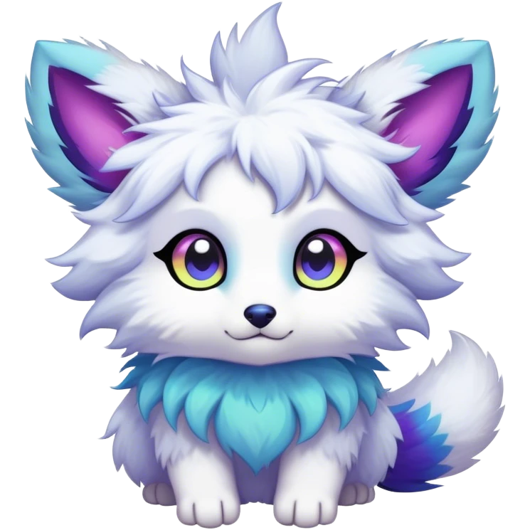 Kawaii bright fantasy ethereal anthro fursona Fakemon emoji