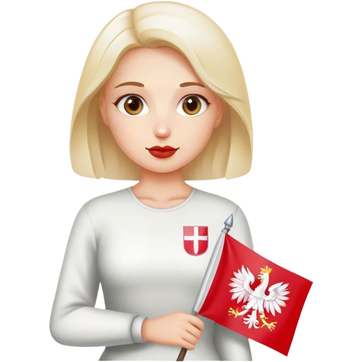 woman with polish flag emoji