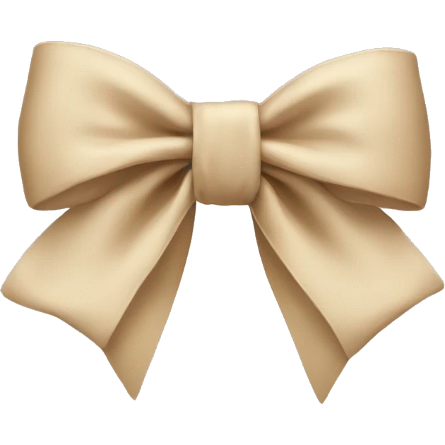 Beige bow emoji