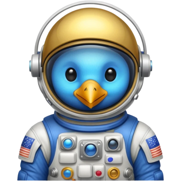 bird with astronaut suit emoji
