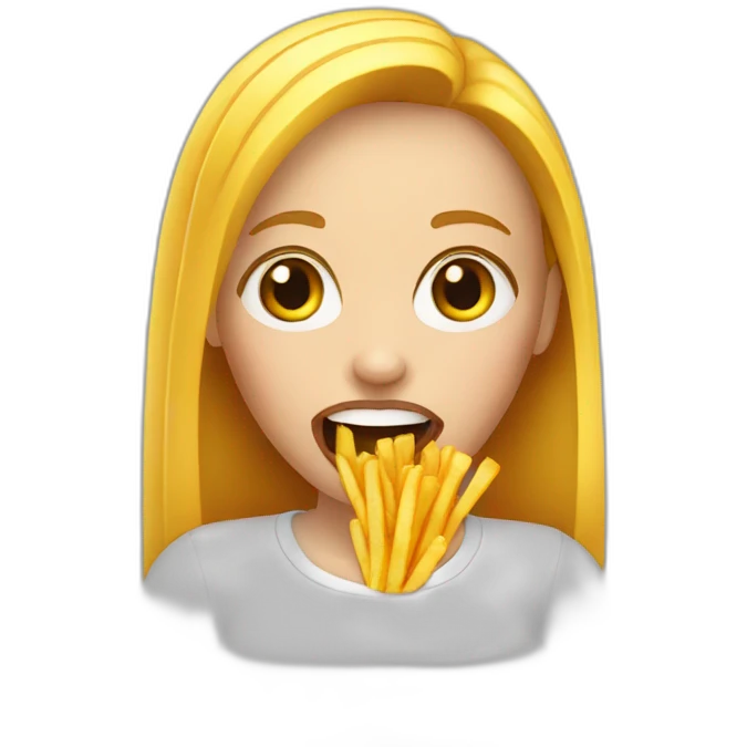 girl-eating-fries emoji