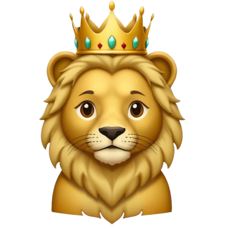 León con corona emoji