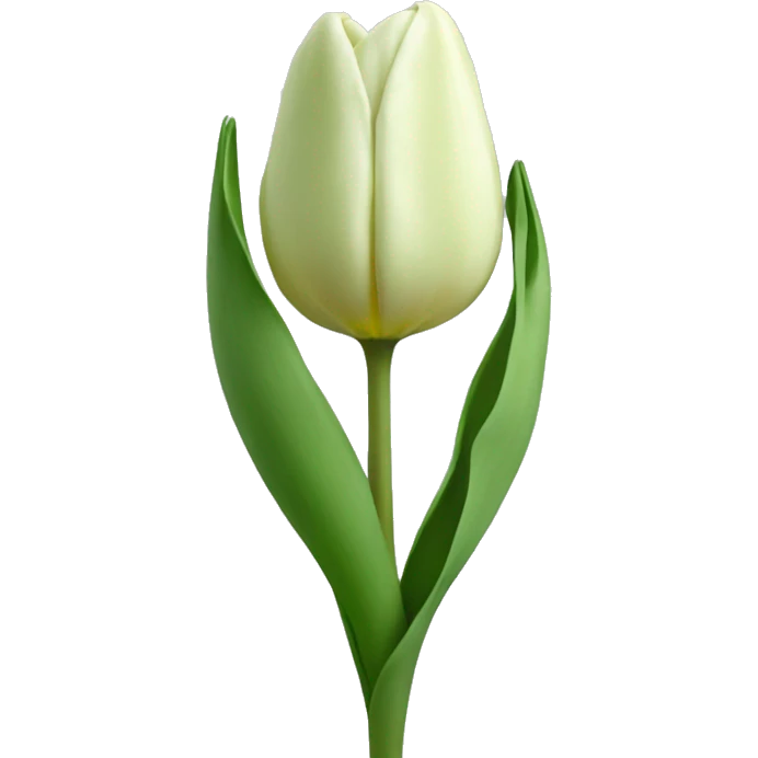 Sage green tulip emoji