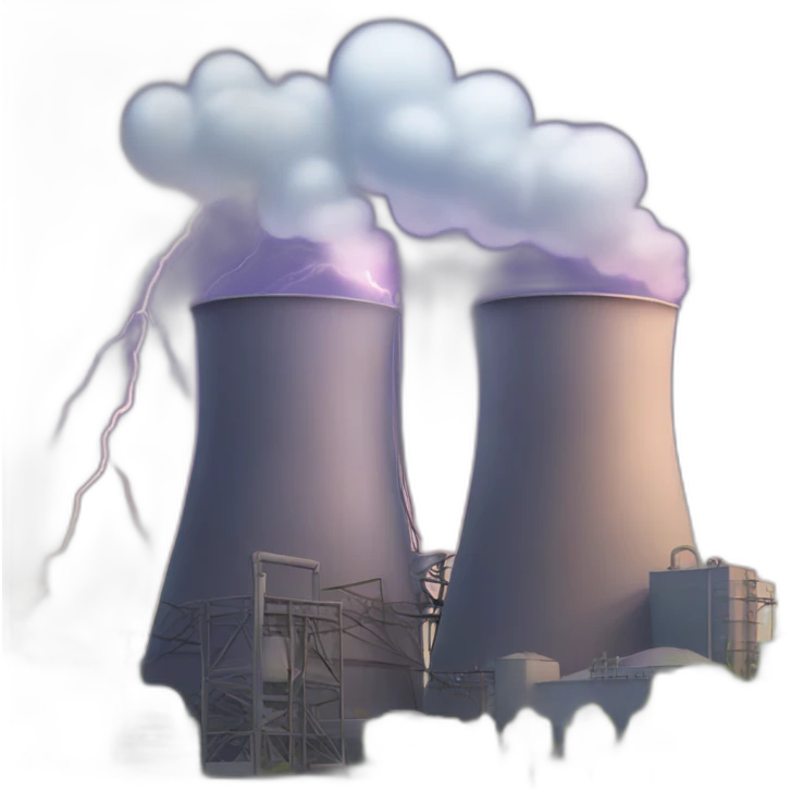 power plant with lightning emoji
