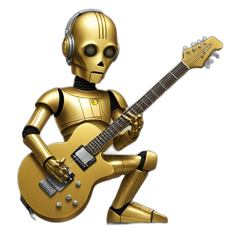 c3p0 playing electric guitar emoji