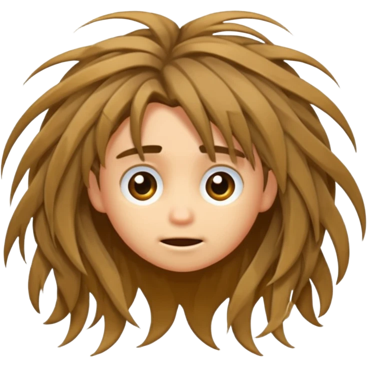 disheveled hair  emoji