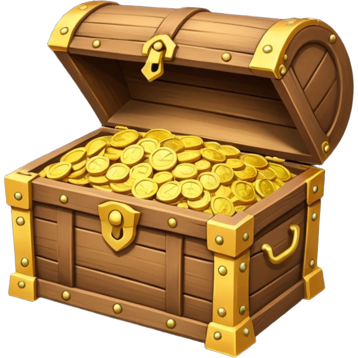 a treasure chest overflowing with Arab currency emoji