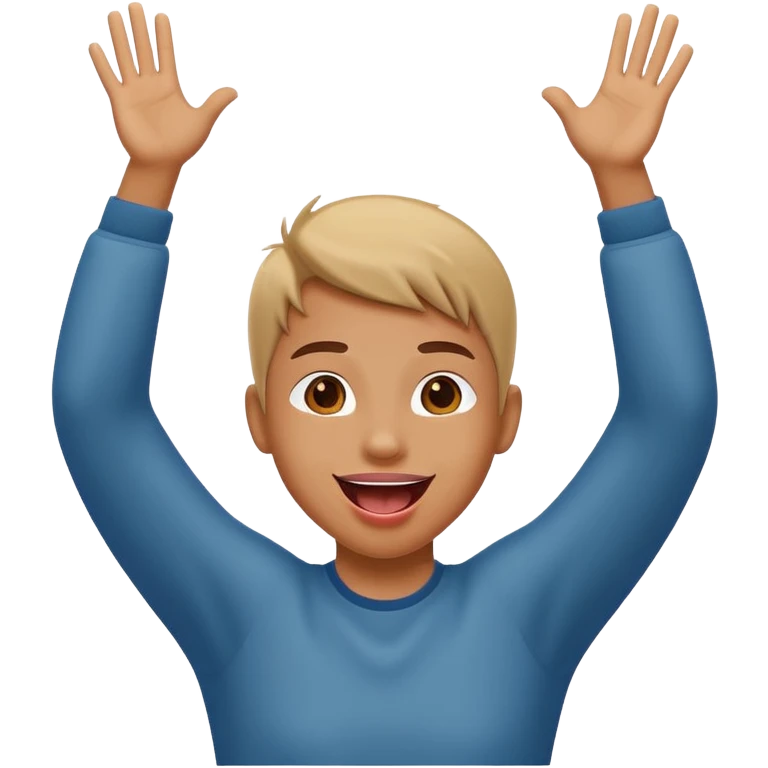 face with tongue out and both arms up emoji