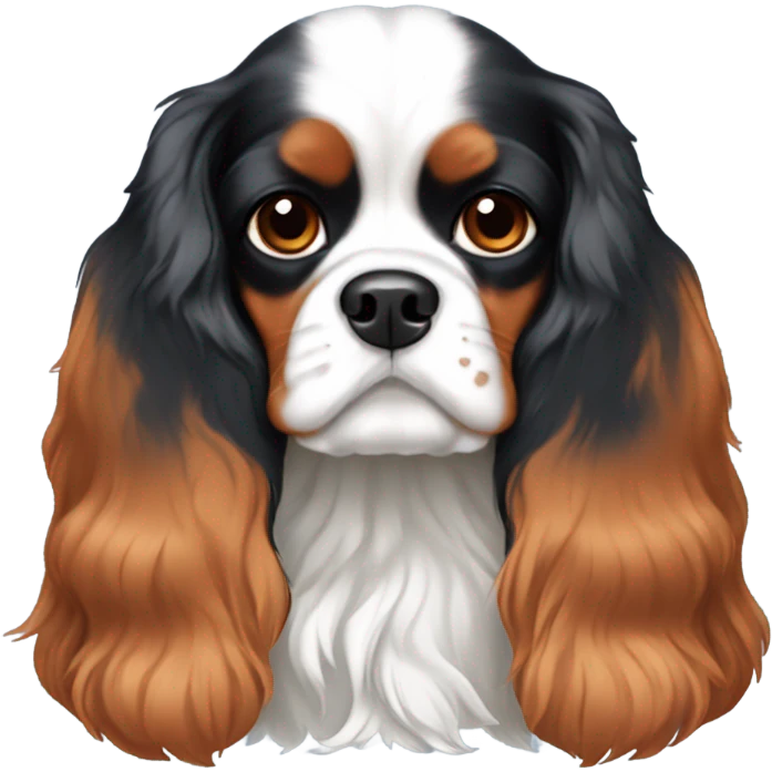 Cavalier King Charles tricolor emoji