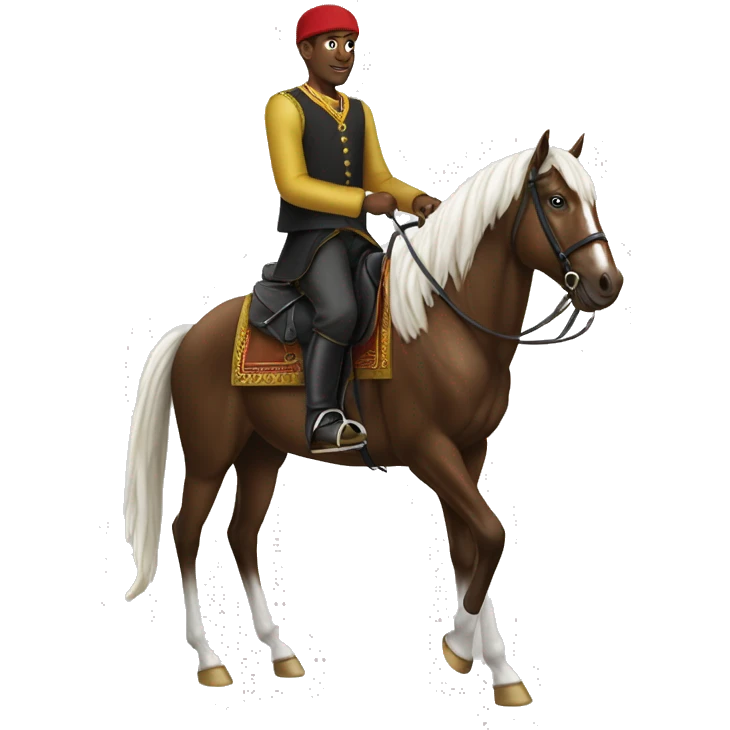 Ibrahim Traoré sur cheval d'or  emoji