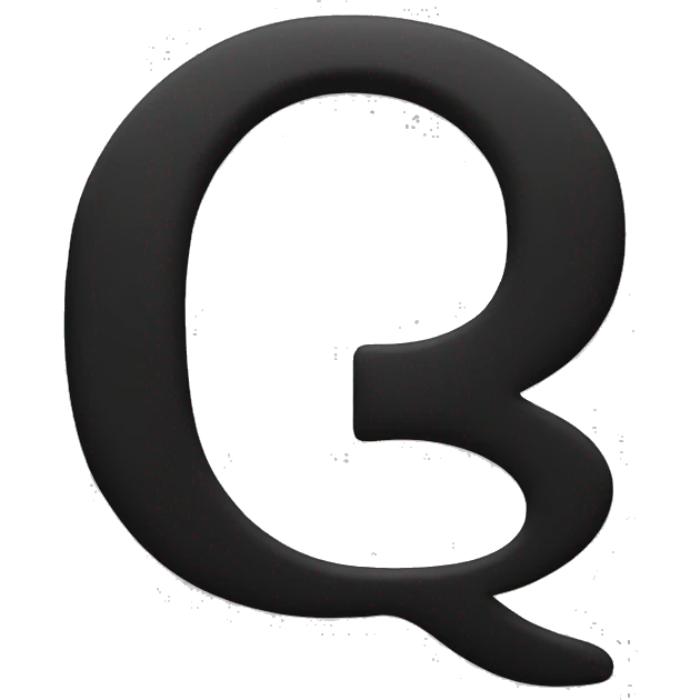 The letter r and the number 6 together in the color black emoji