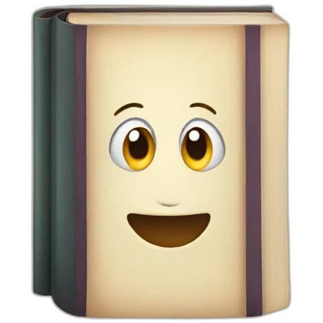 Book with face emoji