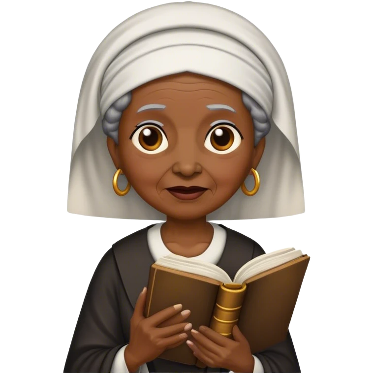 Old black woman bible emoji