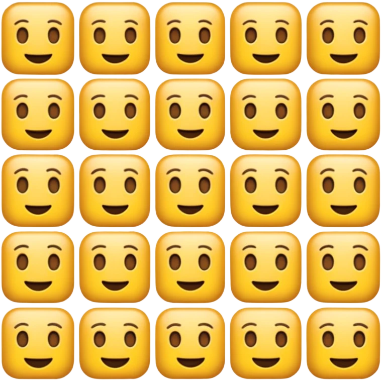 uzun bir emoji olsun böyle 8 tane emoji yan yana olsun kare kare emoji