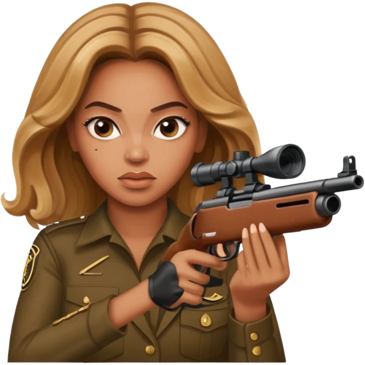 Beyonce shooting riffle  emoji
