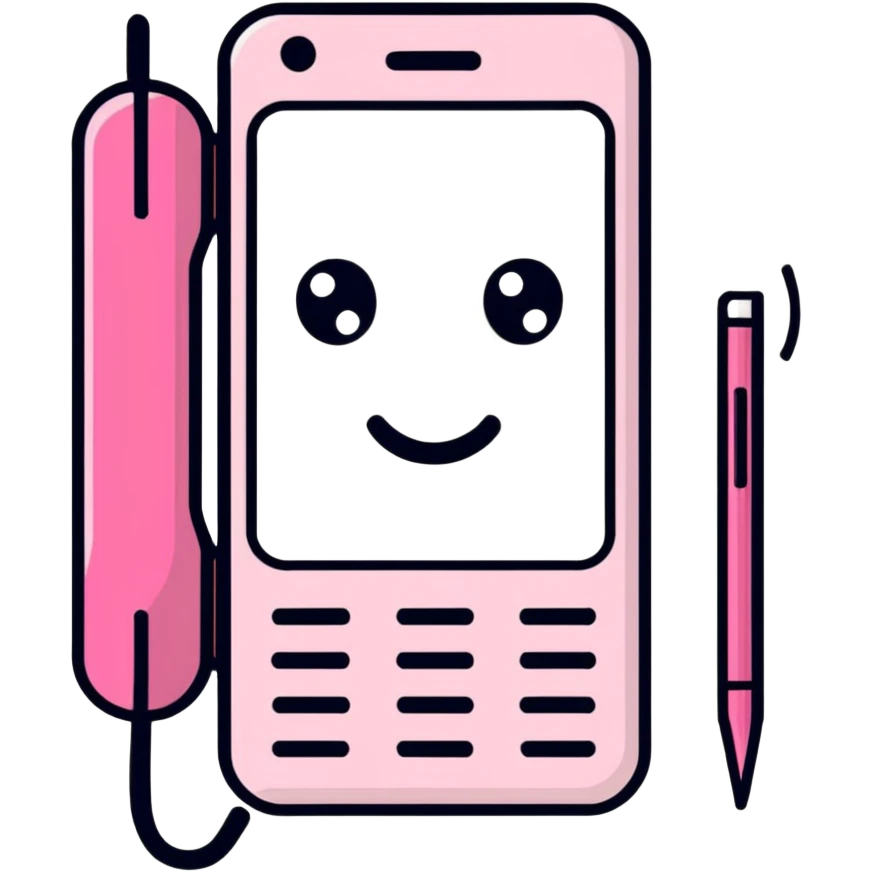 Pink caller id emoji