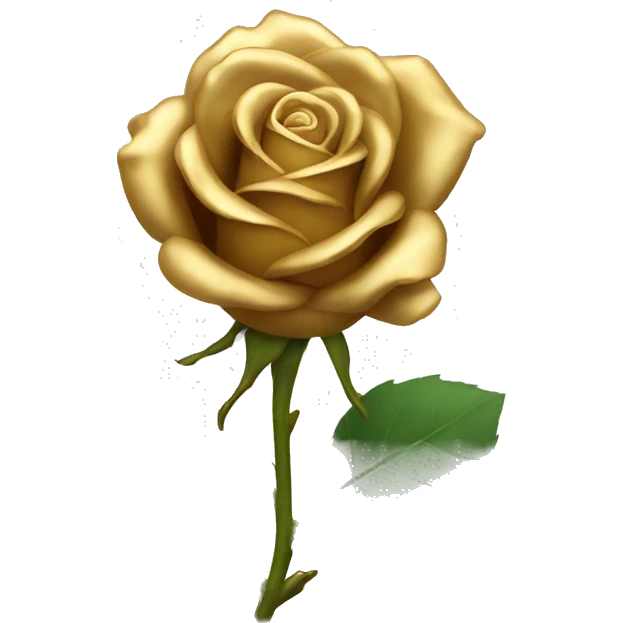 Gold rose emoji