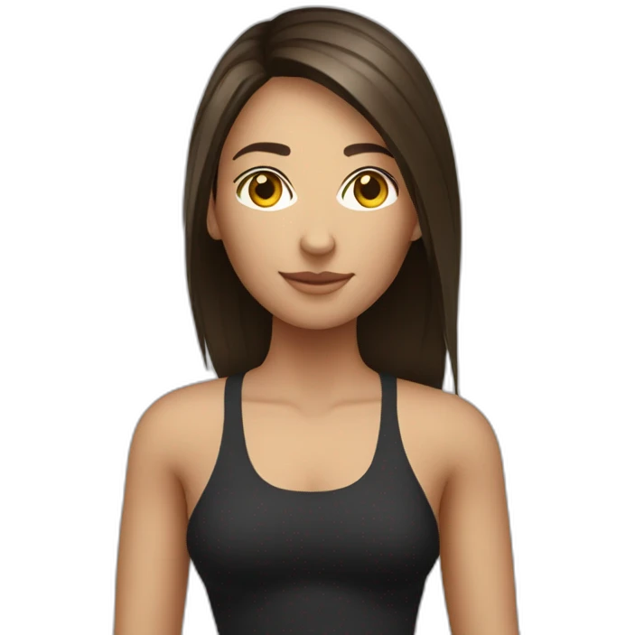 Full body | Lifeguard, Female, brunette, black swimsuit, sunglasses emoji